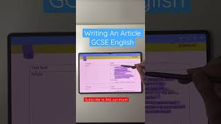 Writing An Article GCSE English Paper 2 Revision For GCSE Exams gcse gcserevision english writin [upl. by Odraccir]