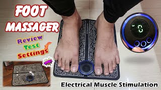 EMS Foot Massager Review and Test Hindi  Relax feet  Portable Electric Home Massager  Pain Relief [upl. by Meingoldas199]