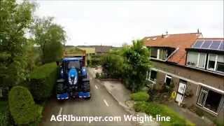 New Holland t7200 FRONTGEWICHT CRASH system grashakselen gras silage tractorbumper [upl. by Sonahpets]