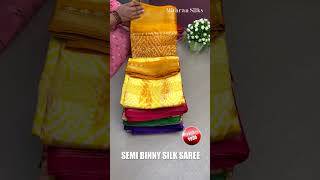 Semi Binny Silk Sarees with batik prints collection  Price ₹830 Free Shipping [upl. by Quintus]