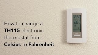 How to switch the TH115 from Celsius to Fahrenheit  Cadet Heat [upl. by Scheider]