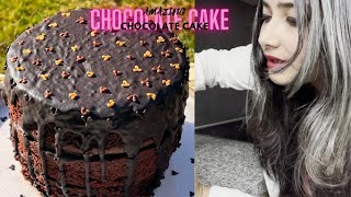 Moist and Rich Chocolate Cake Recipe without Eggs Milk Butter or Condensed Milk  Easy Choco Cake [upl. by Ycram885]