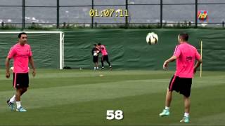 TOP Skills  Xavi Iniesta amp Sergio Busquets  مهارات خارقة من إبداع ثلاثي وسط برشلونة [upl. by Truelove]