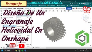 ENGRANAJE HELICOIDAL EN ONSHAPE [upl. by Ralip]