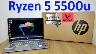 HP 15 2021  Ryzen 5 5500u  Unboxing amp Review  2 Games Tested  Video Editing Test  Thin amp Light [upl. by Ilajna]