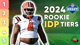 Top 10 Rookie IDP Rankings amp Tiers with SC Romero PreDraft  Dynasty Fantasy Football 2024 [upl. by Karlene]