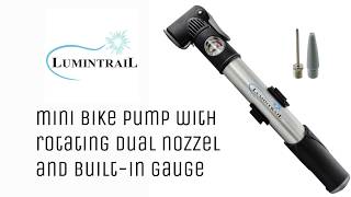 How to Use the LuminTrail Mini Pump to Inflate Bicycle Tire [upl. by Yblok]