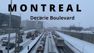 Walk on Boulevard DécarieMontreal City walk in winter [upl. by Aissac]