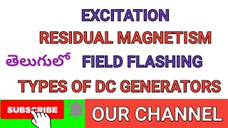 RESIDUAL MAGNETISM  Field flashing EXCITATION TYPES OF DC GENERATORS  DC MACHINES CLASS13 [upl. by Monjo]