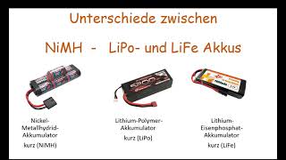 Der Unterschied zwischen NiMH Lipo und FiFe Akkus [upl. by Zsolway]