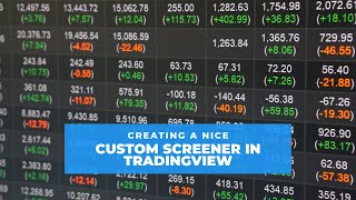 Creating a Nice Custom Screener in TradingView [upl. by Hgielrebmik]