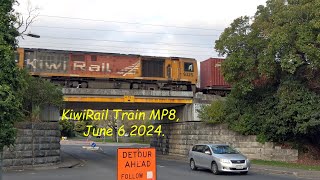 KiwiRail Train MP8 June 6 2024 Pukekohe [upl. by Eimaral652]