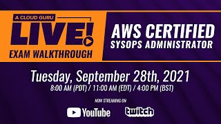 A Cloud Guru Live AWS Exam Question Walkthrough Certified SysOps Administrator  Associate [upl. by Lectra786]