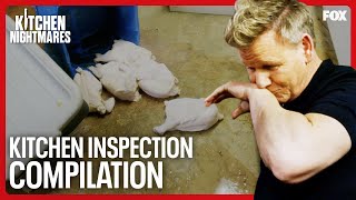 Gordon Ramsay Reacts To 6 StomachTurning Kitchens  Kitchen Nightmares [upl. by Melisande]