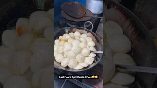 Lucknow’s Spl Khasta Chole🤩😋 Indian Street Food [upl. by Fotinas22]