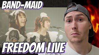 CRAZY DRUM SOLO  BANDMAID  FREEDOM Official Live Video Reaction  Breakdown [upl. by Esined]