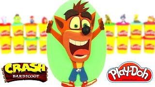 Ovo Surpresa Gigante do Crash Bandicoot em Português Brasil de Massinha Play Doh [upl. by Humfrey]