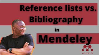 Difference between reference list amp bibliography  How to generate bibliography lists in Mendeley [upl. by Edlun]