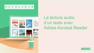 La lecture audio dun texte avec Adobe Acrobat Reader [upl. by Wharton]