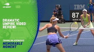 Video Review on Championship Point in Womens Doubles Final  2024 US Open [upl. by Esilec]