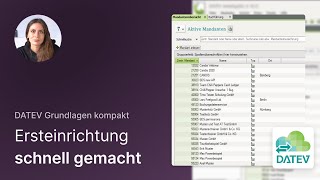 Mandant anlegen in DATEV KanzleiRechnungswesen  DATEV Grundlagen kompakt  Lernvideo [upl. by Sunev510]