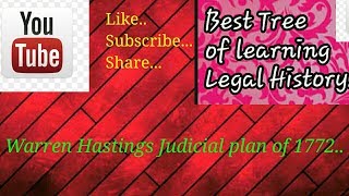 Warren Hastingss Judicial Plan of 1772 under Legal History।।LLB NOTES।।LEGAL HISTORY।। [upl. by Adoh]