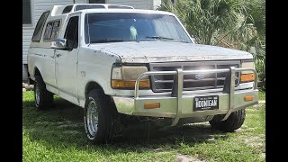 Wheel spacers 1in Vs 2in on my 1993 F150 OBS 49l [upl. by Anahsohs734]