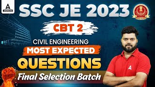 SSC JE CBT 2 Civil Engineering  Most Expected Questions  SSC JE Civil Paper 2 by Rajat Sir [upl. by Ahsyat]