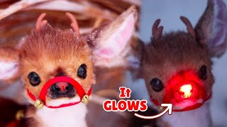 Making Baby Deer Rudolph l DIY Art Doll Tutorial [upl. by Corwun]