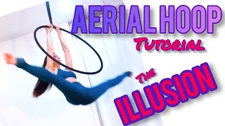 Aerial Hoop TUTORIAL the ILLUSION dynamic aerial hoop trick [upl. by Good]