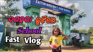 ଦଶହରା ଛୁଟିରେ School Fast Vlog  School Fast Vlog On Do zens Of Vacations Odiavlogviralshortytvideo [upl. by Aehsrop149]