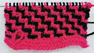 Beautiful Black pink Sweater Design for Beginners  knitting pattern [upl. by Andria]