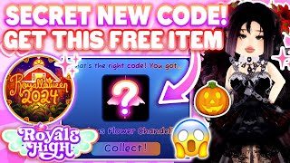 GET THIS SECRET FREE ITEM With This NEW CODE 🎃 Royalloween Royale High Halloween Update Roblox [upl. by Kneeland]