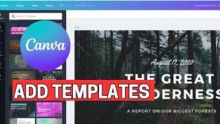 How to Add Template in Canva 2024 [upl. by Kynan49]