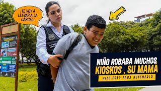 Niño codicioso robaba su madre le dio gran lección  Niño robaba muchos kioskos sin que sepa su mamá [upl. by Gainor930]