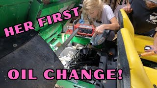 John Deere gator 560 oil change [upl. by Leticia]