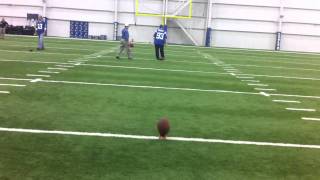 Blue Colts Mascot kicks a 40 yard field goal [upl. by Drannek]