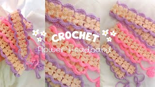 Crochet Flower Headband Trend  Cute Headband Crochet [upl. by Dnalyaw]