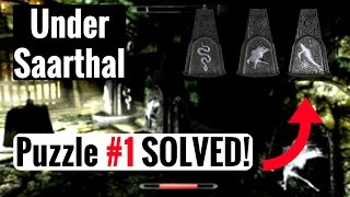 Under Saarthal Pillar Puzzle 1  Skyrim Remastered [upl. by Akenom]