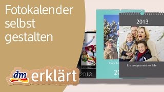 Die dm Fotokalender auf FotoParadies Terminkalender Tischkalender und mehr selbst gestalten [upl. by Averyl]