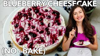 Easy No Bake Blueberry Cheesecake Recipe  Perfect Summer Dessert [upl. by Tuinenga]