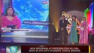 24oras Mga programa at personalidad ng GMA wagi sa 8th USTV Students Choice Awards [upl. by Bail445]