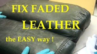 REPAIR FADED LEATHER  the EASY way [upl. by Ardnasal]