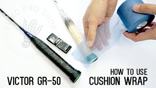 How To Wrap a Badminton Racket with Cushion Wrap  YumoTube [upl. by Eihpos569]