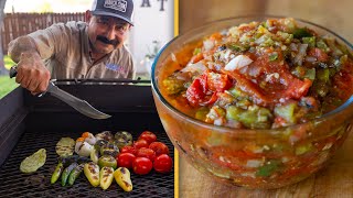 How to Make a SALSA MACHETEADA Easy amp Delicious Grilled Salsa Recipe [upl. by Neehsar]