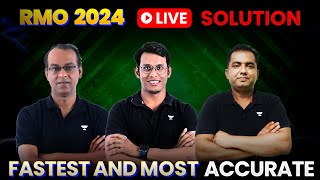 RMO 2024 Live Solution  Prashant Jain  Suyash Pratap Singh  Ajay Singh rmo rmo2024 [upl. by Ffej]