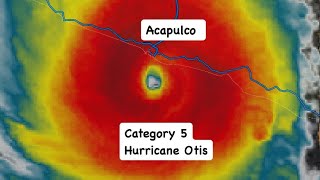 LIVE Category5 Hurricane Otis Tracker  Mexico  October 2023 [upl. by Anirbaz]