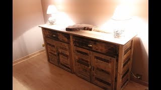 fabrication de ma commode de chambre en bois de palette  partie 2 [upl. by Grounds959]