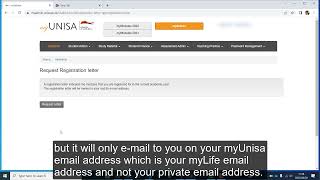 Unisa  How to request a proof of registration letter [upl. by Nudnarb946]