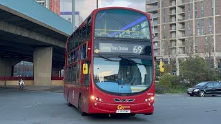 FRV Go Ahead London Route 69 Canning Town  Walthamstow Central Gemini 2 B5LH WHV6 LJ61 GWC [upl. by Nuahsad1]